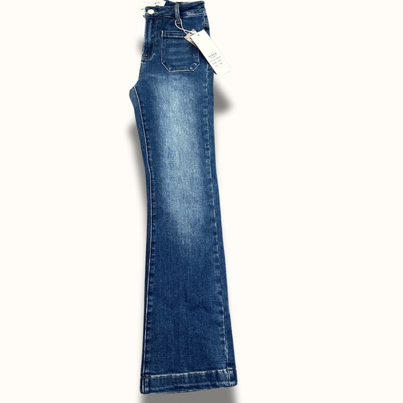 Risen Jeans 2 Front Pocket Straight Leg Dark Wash sz 25 - Picture 6 of 6